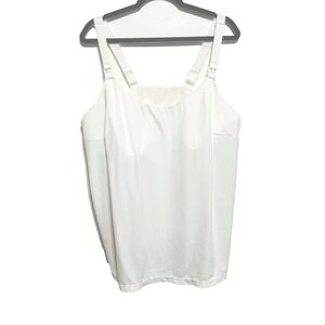 Cacique Comfort Bliss Nursing Cami White Sz 22/24 Lightly Lined NWT
